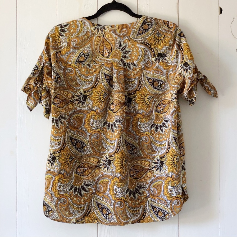NWT MICHAEL Michael Kors Marigold Paisley Blouse Size Small - Picture 7 of 8